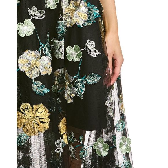 Marchesa Notte Embroidered Midi Dress - Picture 3 of 4